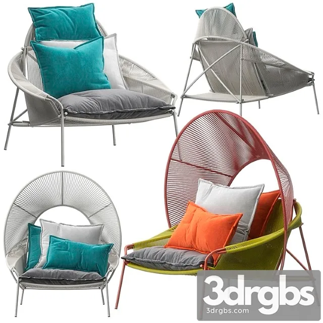 Roche bobois traveler armchairs 3D Model Download