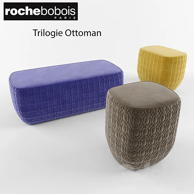 Roche Bobois Trilogie Ottoman 3DModel Roche Bobois Trilogie Ottoman 3DModel