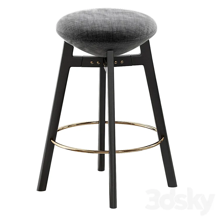 Roche Bobois U-TURN bar stools 3D Model Free Download