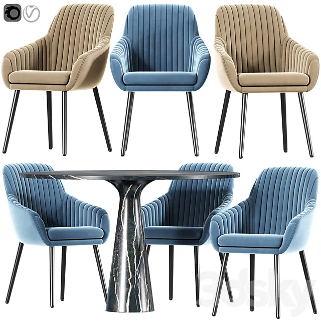 Rochelle dining chair 3DModel Rochelle dining chair 3DModel