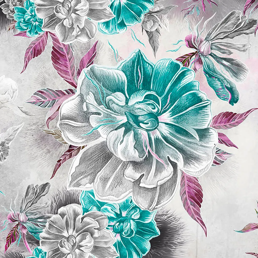 ROCK AND WALL – Wallpaper Allegory of peonies 3D Model ROCK AND WALL – Wallpaper Allegory of peonies 3D Model