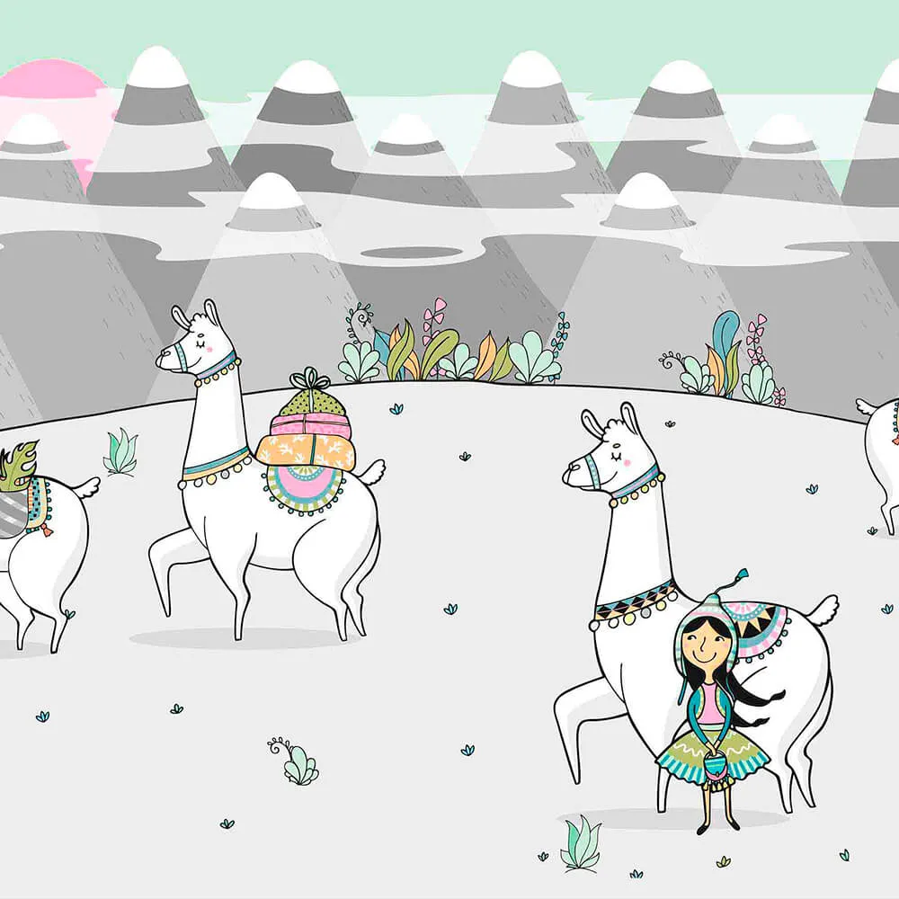 ROCK AND WALL – Wallpaper Llamas 3D Model ROCK AND WALL – Wallpaper Llamas 3D Model