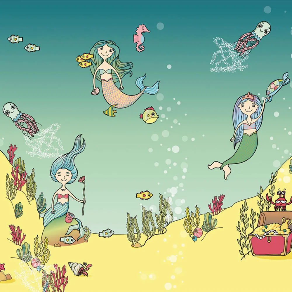 ROCK AND WALL – Wallpaper Mermaids 3D Model