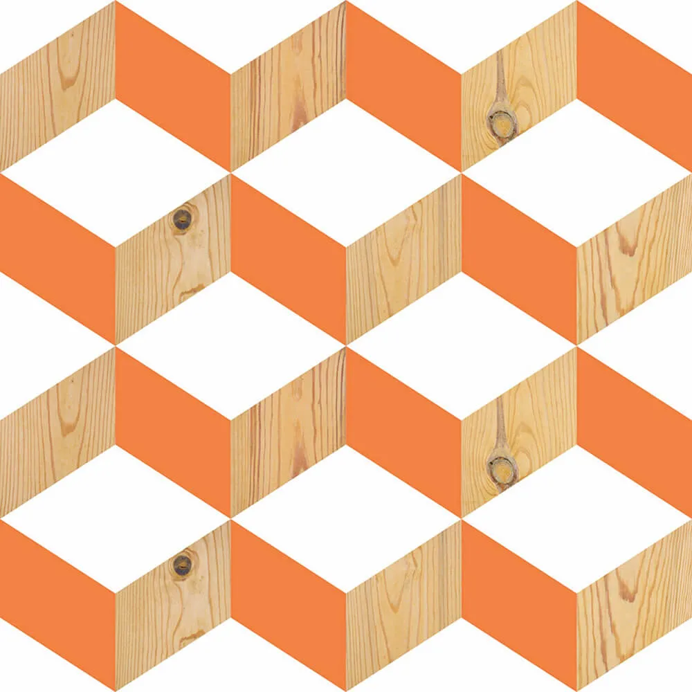 ROCK AND WALL – Wallpaper Orange rhombuses 3D Model