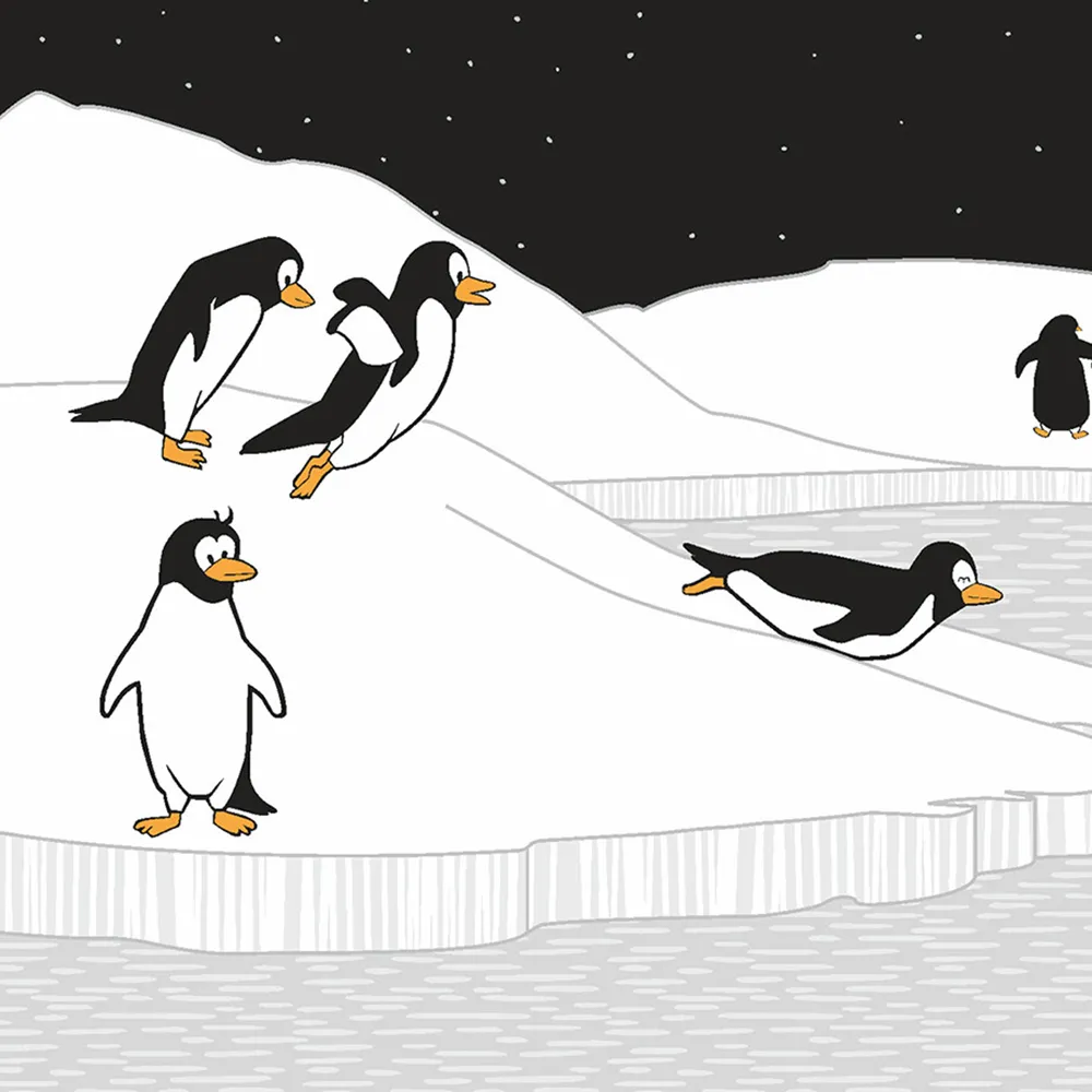 ROCK AND WALL – Wallpaper Penguins 3D Model