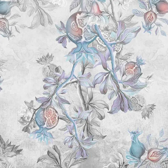 ROCK AND WALL – Wallpaper Pomegranate garden 3D Model