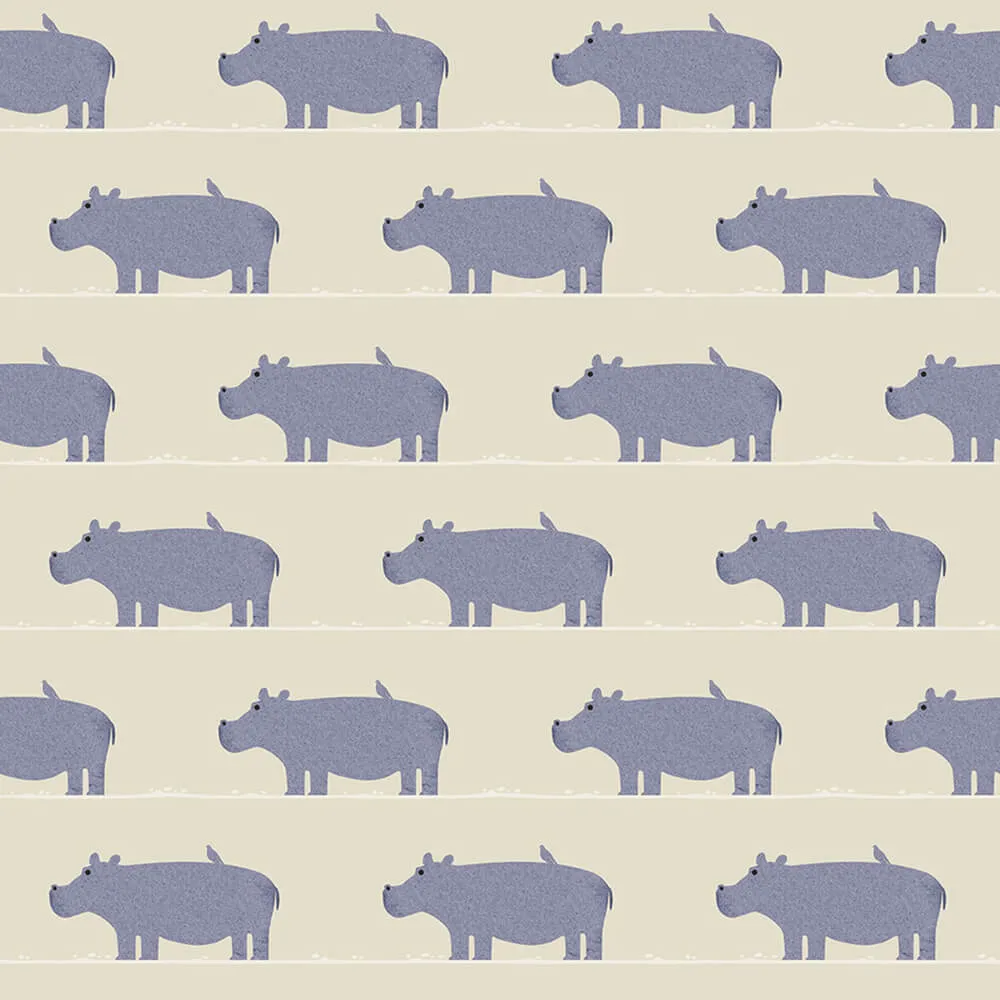 ROCK AND WALL – Wallpaper Purple hippopotamus 3D Model