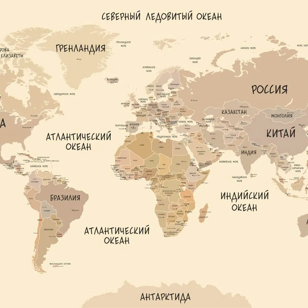 ROCK AND WALL – Wallpaper World map with capitals 3D Model