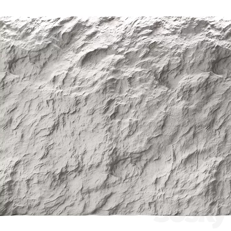 Rock cliff wall №43 3D Model Free Download