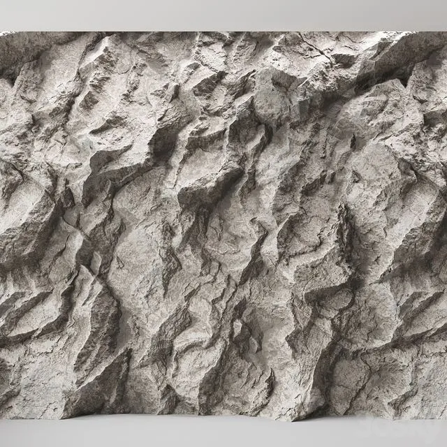 Rock cliff wall №32 3D Model