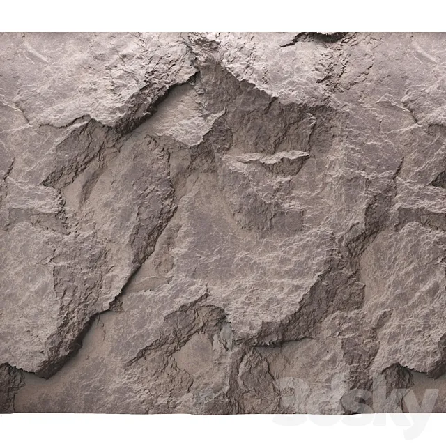 Rock cliff wall №42 3D Model