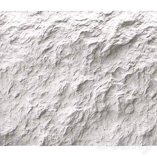 Rock cliff wall №44 3D Model