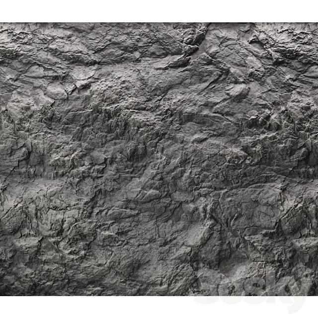 Rock cliff wall №51 3D Model