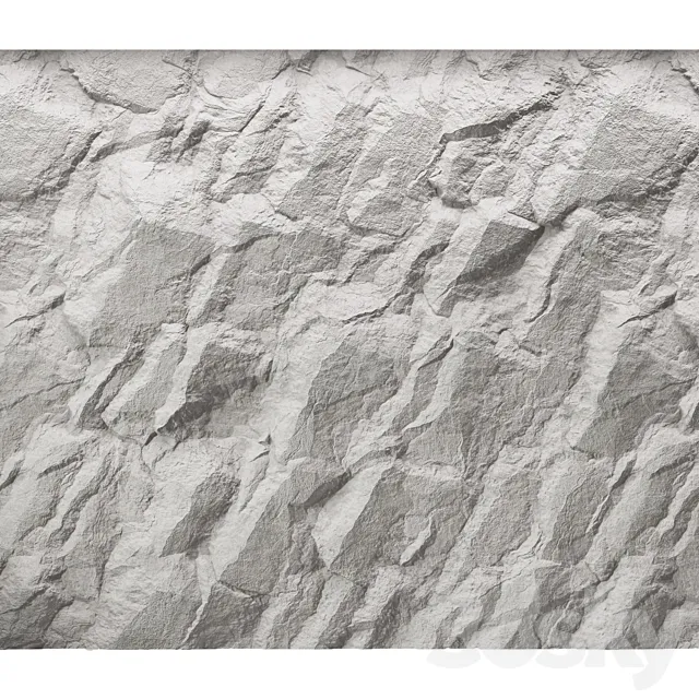 Rock cliff wall №59 3D Model