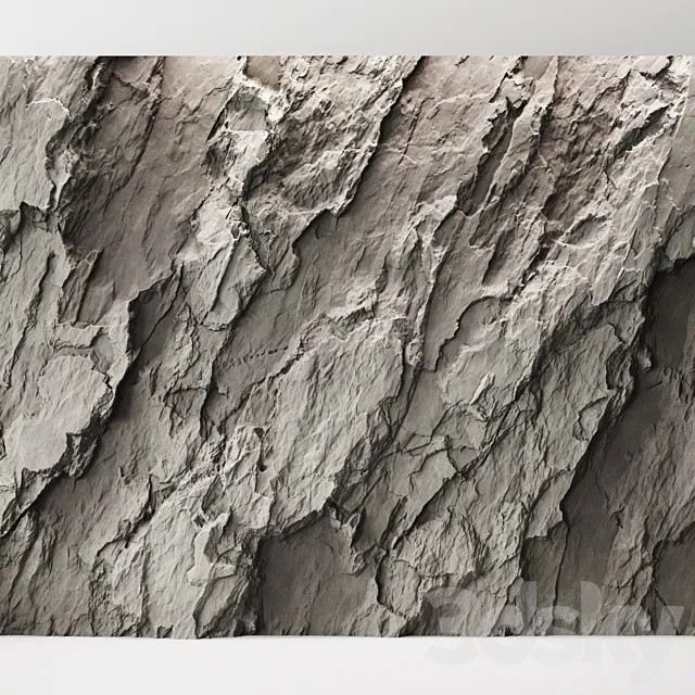 Rock cliff wall №6 3D Model