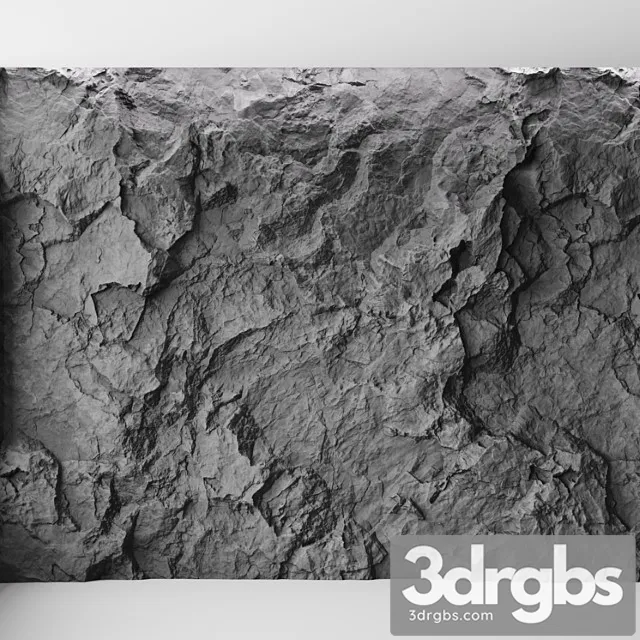 Rock Cliff Wall No 10 3D Model Download
