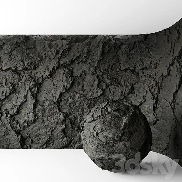Rock cliff wall No. 2 3D Model