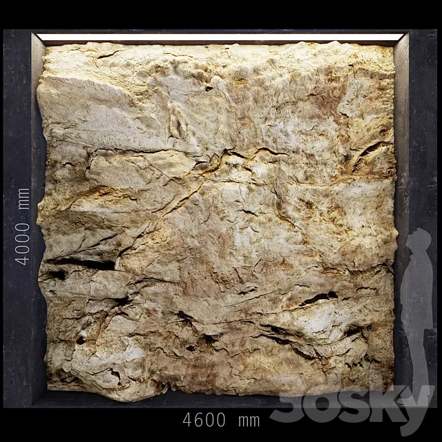 ROCK Decorative wall 2C1 3D Model ROCK Decorative wall 2C1 3D Model