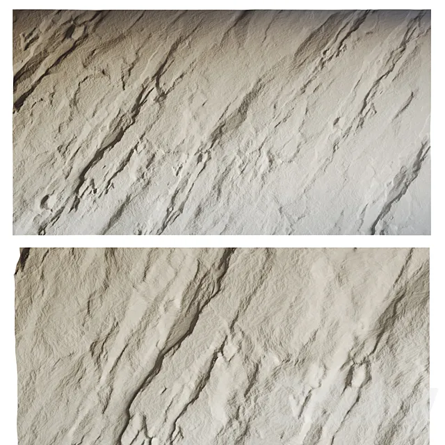 Rock Decorative wall made of art concrete 2 3D Model