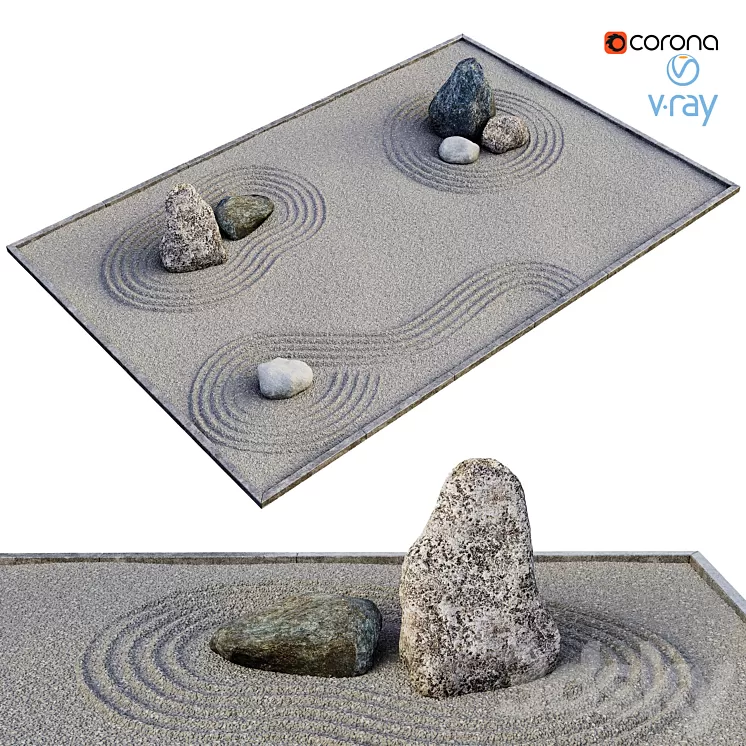 Rock garden 3D Model