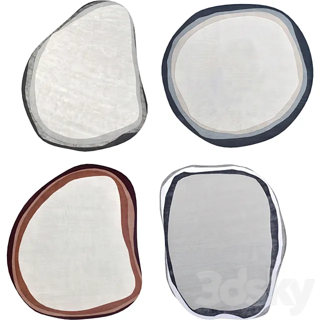 Rock Paper Edge Rugs 3D Model Rock Paper Edge Rugs 3D Model