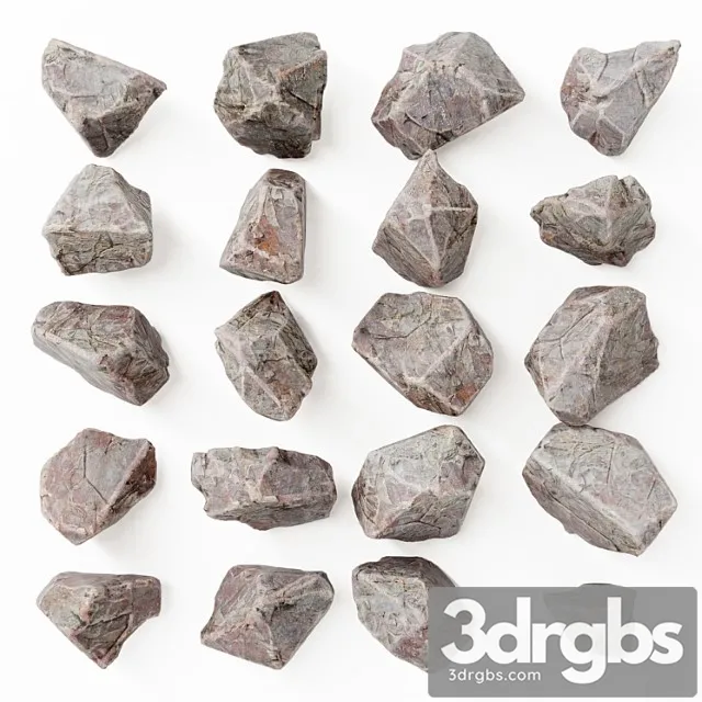 Rock Splinter River Stone 3D Model Download