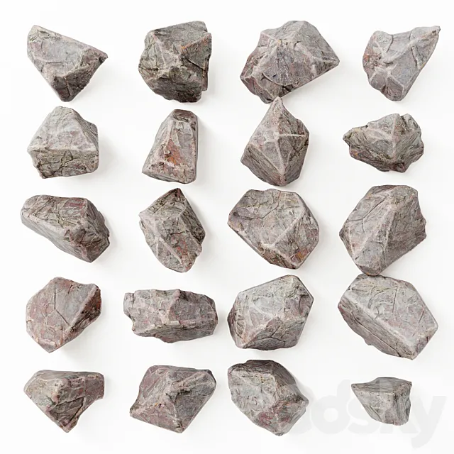 Rock splinter river stone 3DModel