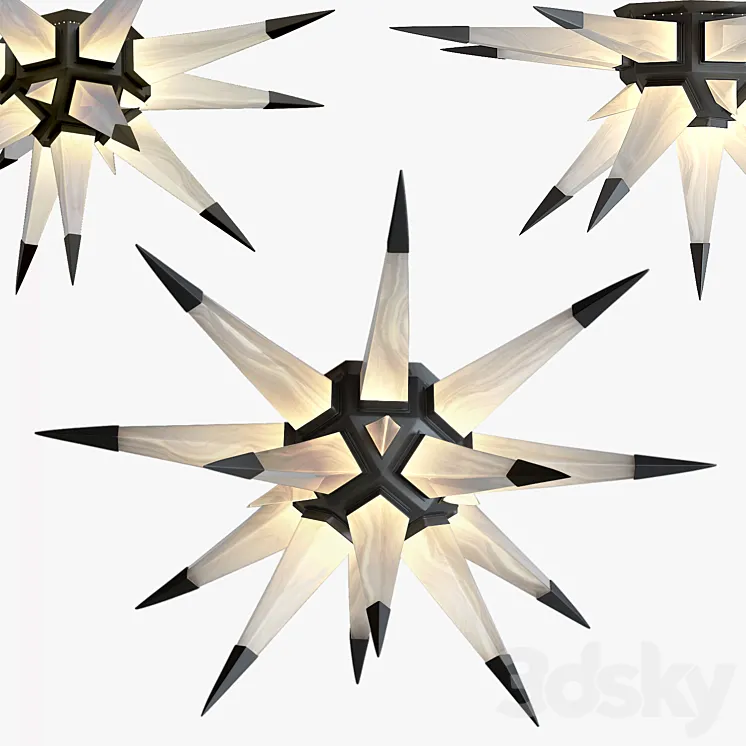 ROCK STAR CEILING LIGHT 3D Model Free Download