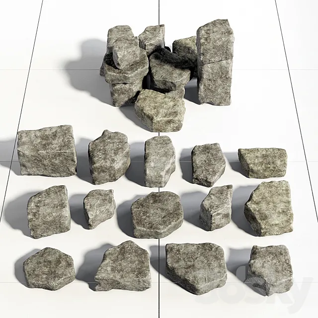 Rock stone collection 3D Model