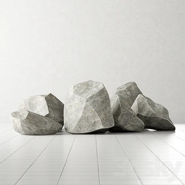 Rock stone collection 3D Model