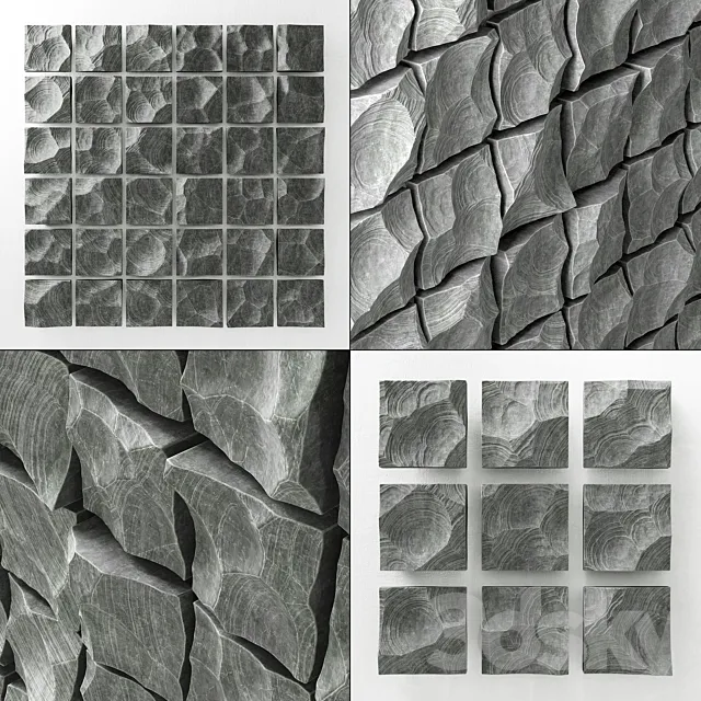 Rock stone decorative panel _ Decorative panel of rock stone 3D Model Rock stone decorative panel _ Decorative panel of rock stone 3D Model