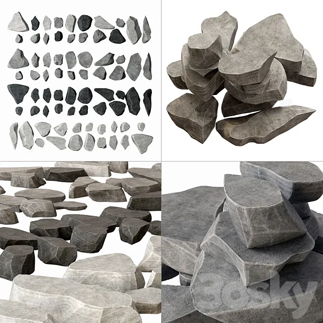 Rock stone plate splinter n1 _ Rock stone plate 3DModel Rock stone plate splinter n1 _ Rock stone plate 3DModel