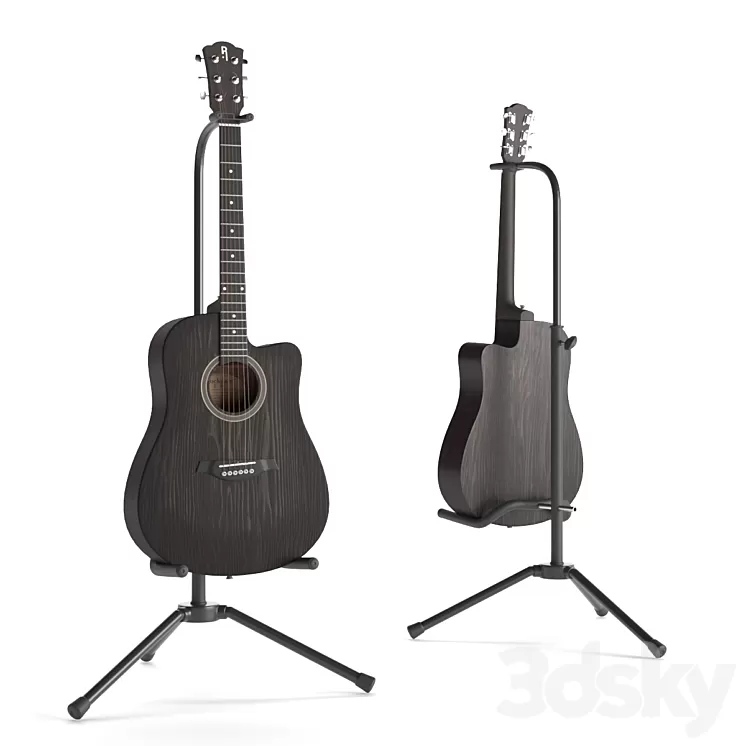 Rockdale Guitar 3D Model Free Download
