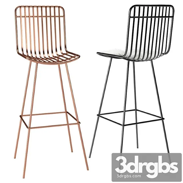 Rockett St George Midas Nero Bar Stool 3D Model Download Rockett St George Midas Nero Bar Stool 3D Model Download