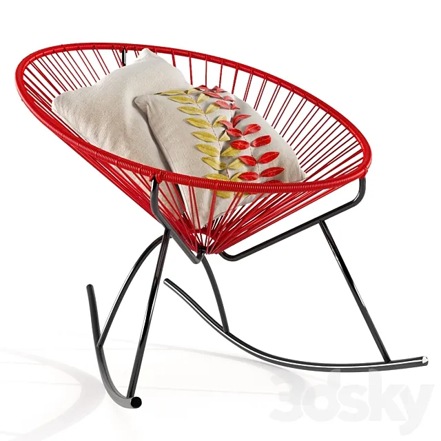 Rocking chair Acapulco. 3D Model