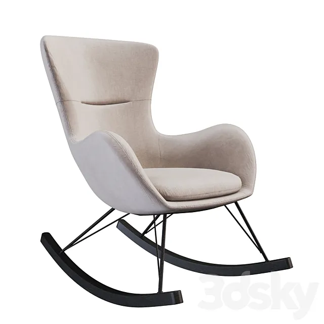 Rocking chair Oslo 3D Model Rocking chair Oslo 3D Model