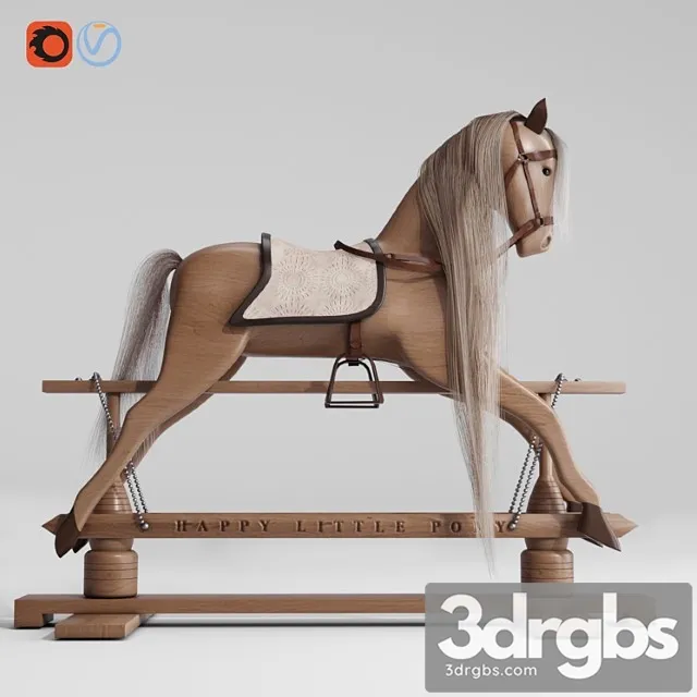 Rocking Horse Pony Chair Toy Rocker For Kids 3D Model Download