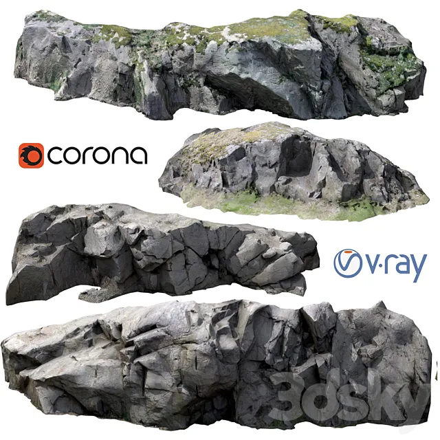 Rocks and cliff 3DModel Rocks and cliff 3DModel