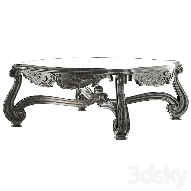rococo middle coffee table 3D Model Free Download