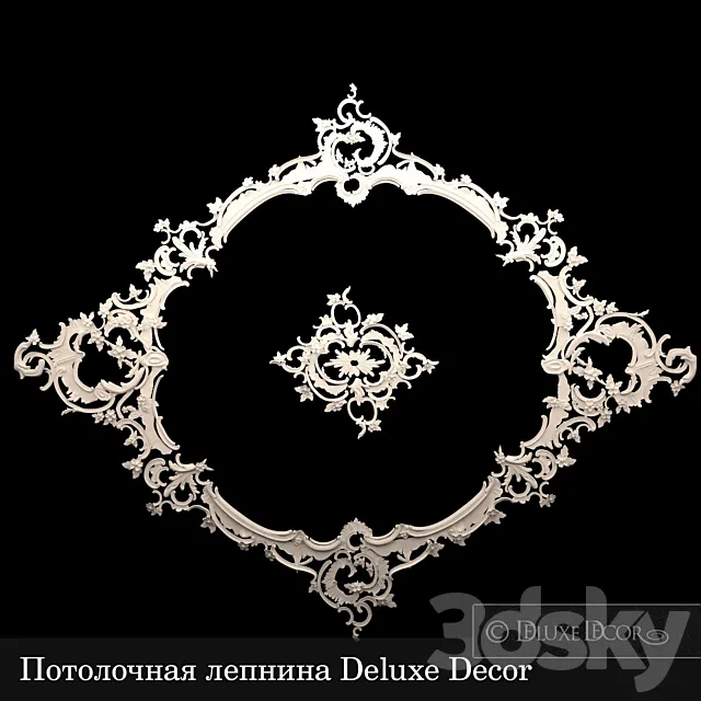 Rococo stucco ceiling Deluxe Decor 3DModel