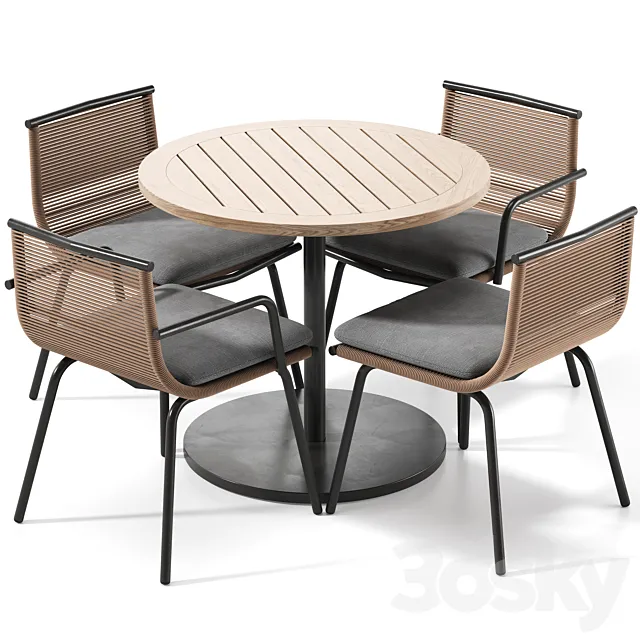 RODA Dining Outdoor Set 3D Model