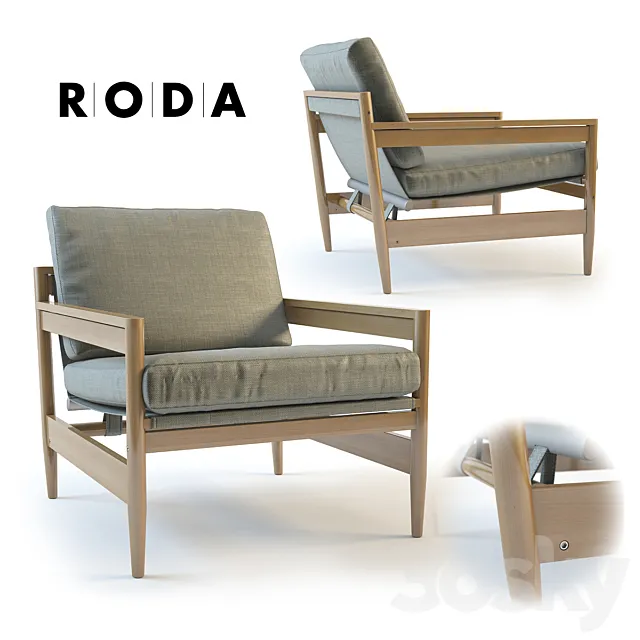 Roda Road 141 sofa 3D Model Roda Road 141 sofa 3D Model
