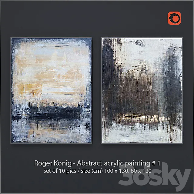 Roger Konig – Abstract painting 3D Model Roger Konig – Abstract painting 3D Model