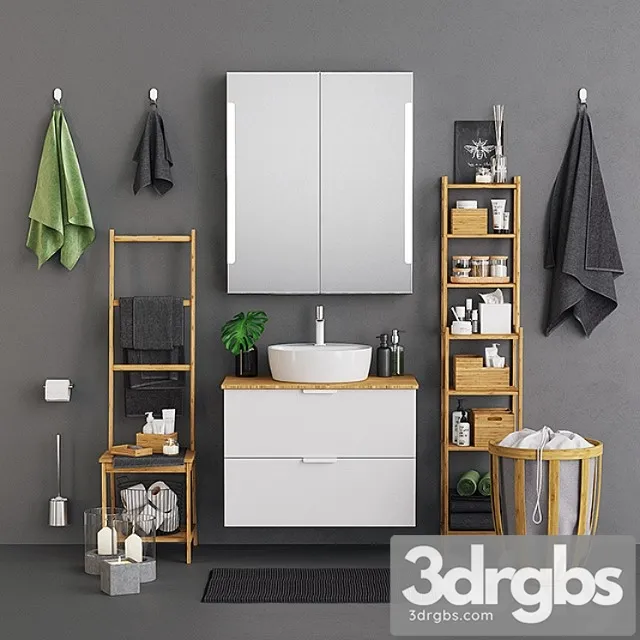 Rogrund Godmorgon Bath Set 3D Model Download