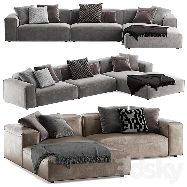 Rolf Benz 552 Mio L sofa 3DModel Rolf Benz 552 Mio L sofa 3DModel