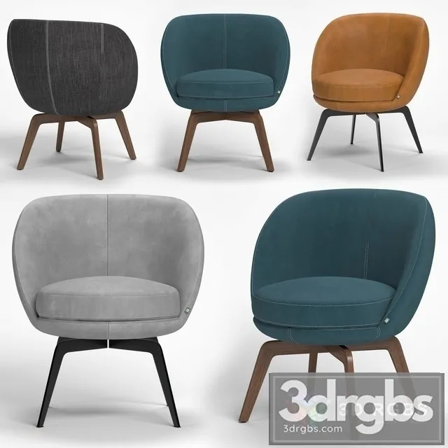 Rolf Benz 562 Armchair 3D Model Download
