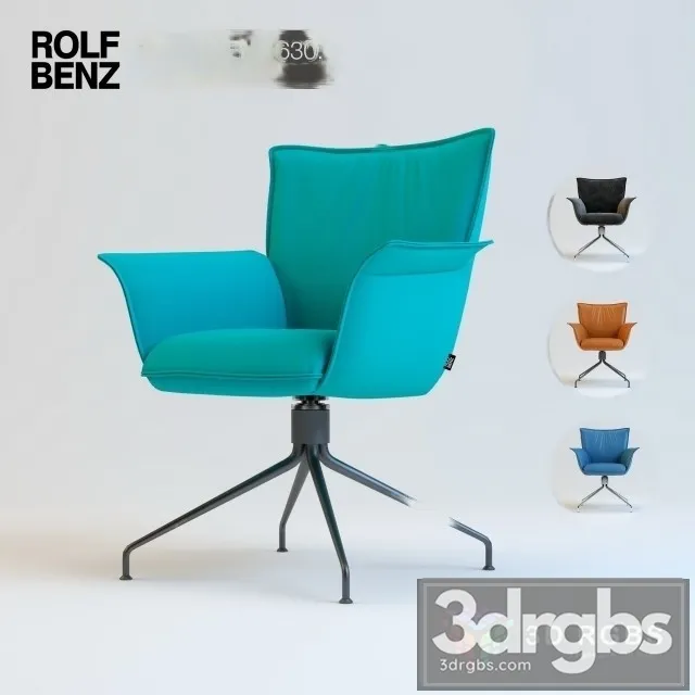 Rolf Benz 630 Chair 3D Model Download