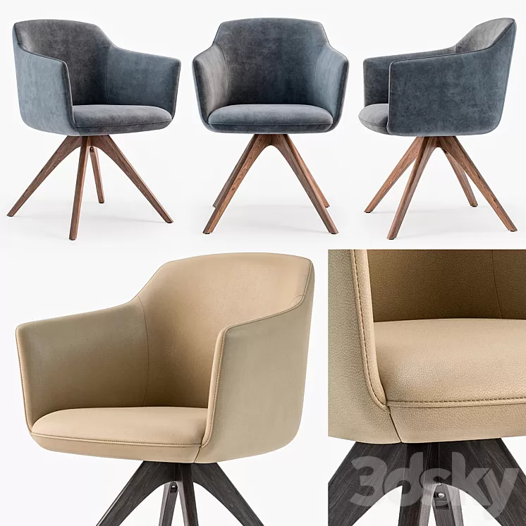 Rolf Benz 640 chair 3D Model