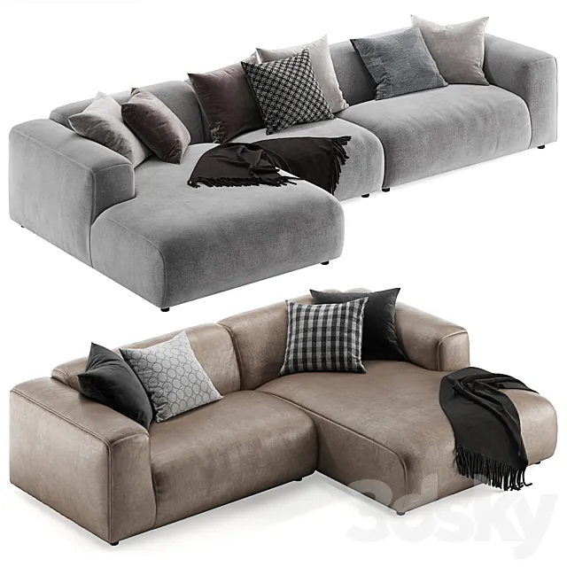 Rolf Benz freistil 187 L sofa 3DModel Rolf Benz freistil 187 L sofa 3DModel
