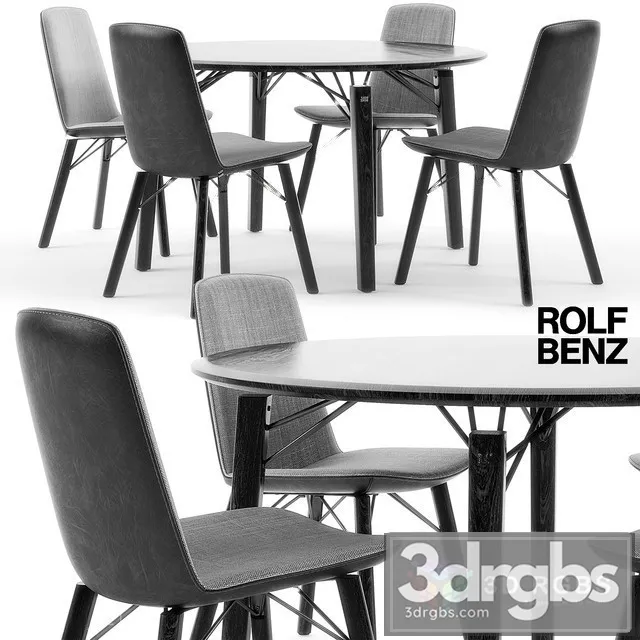 Rolf Benz Table and Chair 3D Model Download